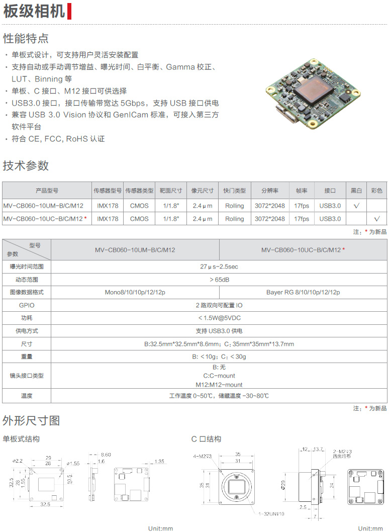 板級(jí)相機(jī)